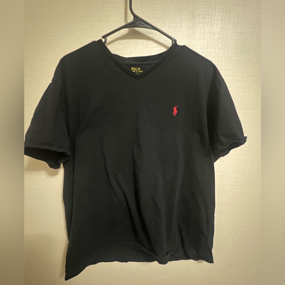 Black polo ralph lauren crewneck T-shirt size L